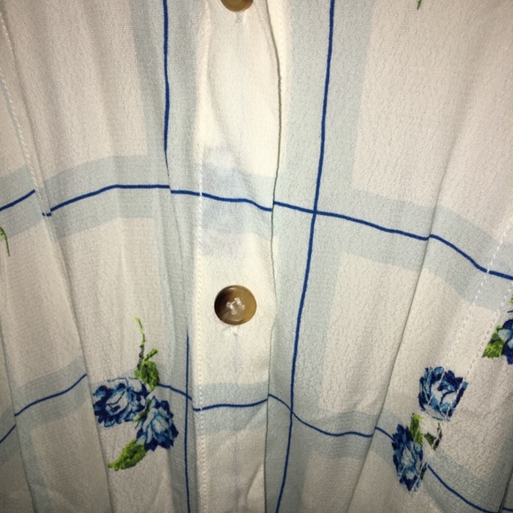 Free People botanical slouchy button up shirt - Picture 7 of 8